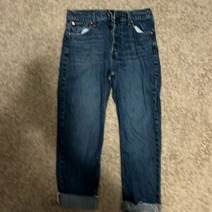 Gap Denim High Rise Cheeky Straight Capri